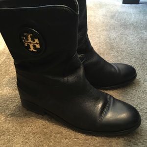 Tory Burch Mid Calf Riding Boots